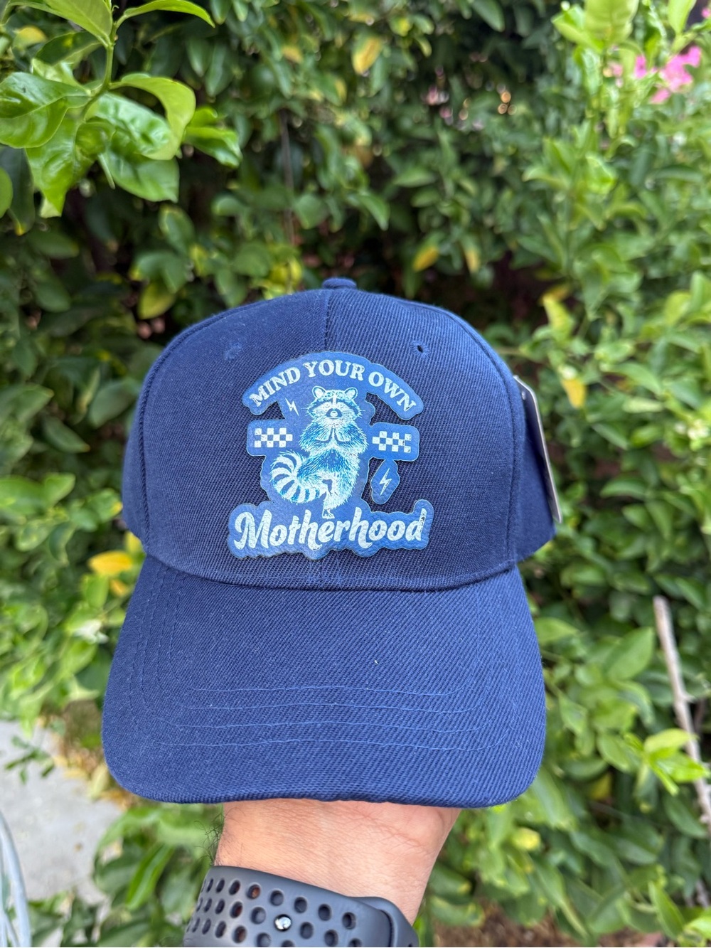 Mind Your Own Motherhood Embroidered Navy Baseball Cap
